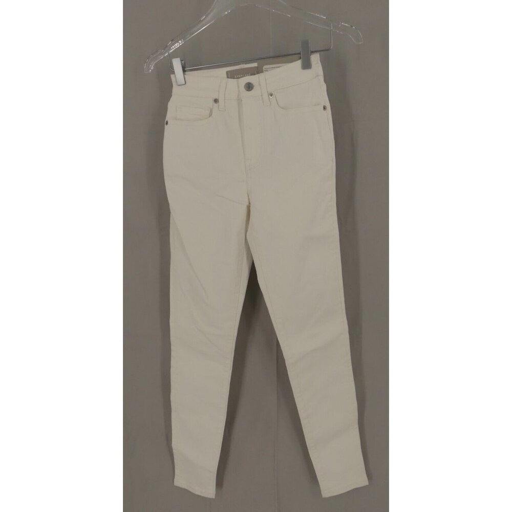 Everlane Womens 23 Jeans The Curvy Cheeky High Rise White READ